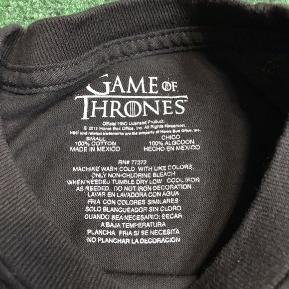 Men's Game of Thrones Winter Is Coming House Stark T-Shirt Tee Black Size S -HBO - Picture 3 of 4